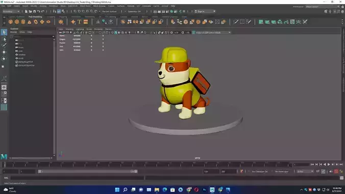 Puppy Pug High-Poly 3D print model