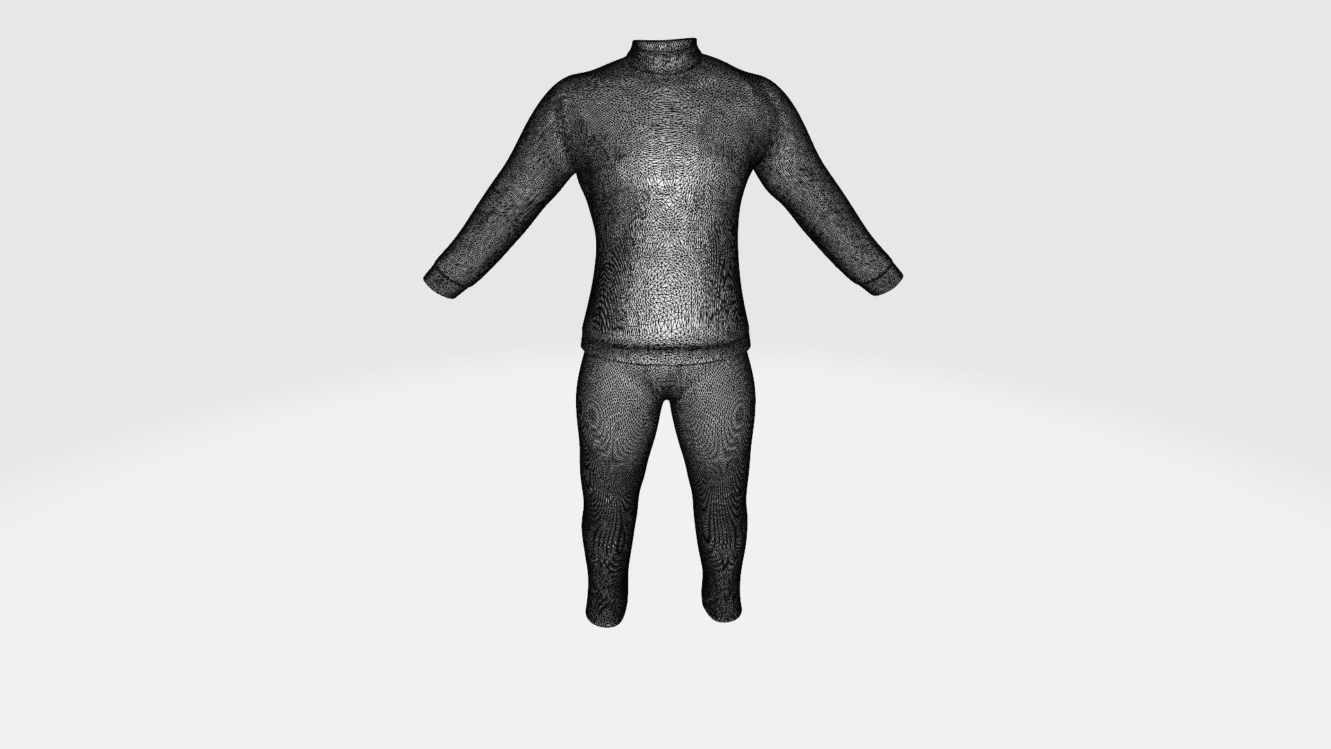 Tracksuits mesh 3D model_4