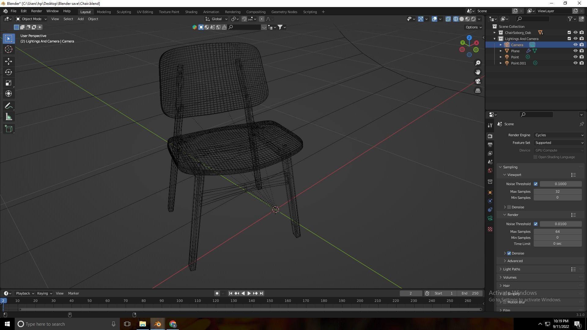 Wooden Chair 3D Model Low-poly 3D model_6