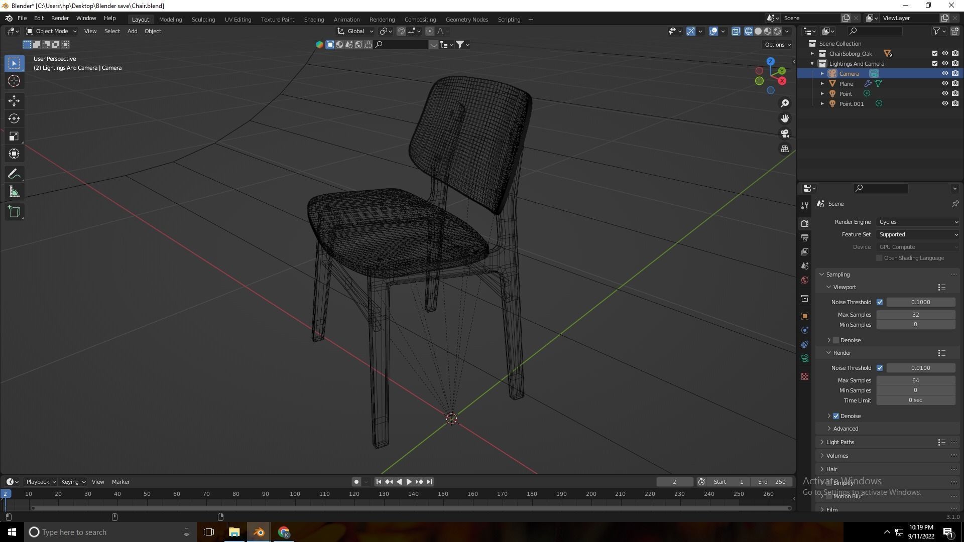 Wooden Chair 3D Model Low-poly 3D model_7
