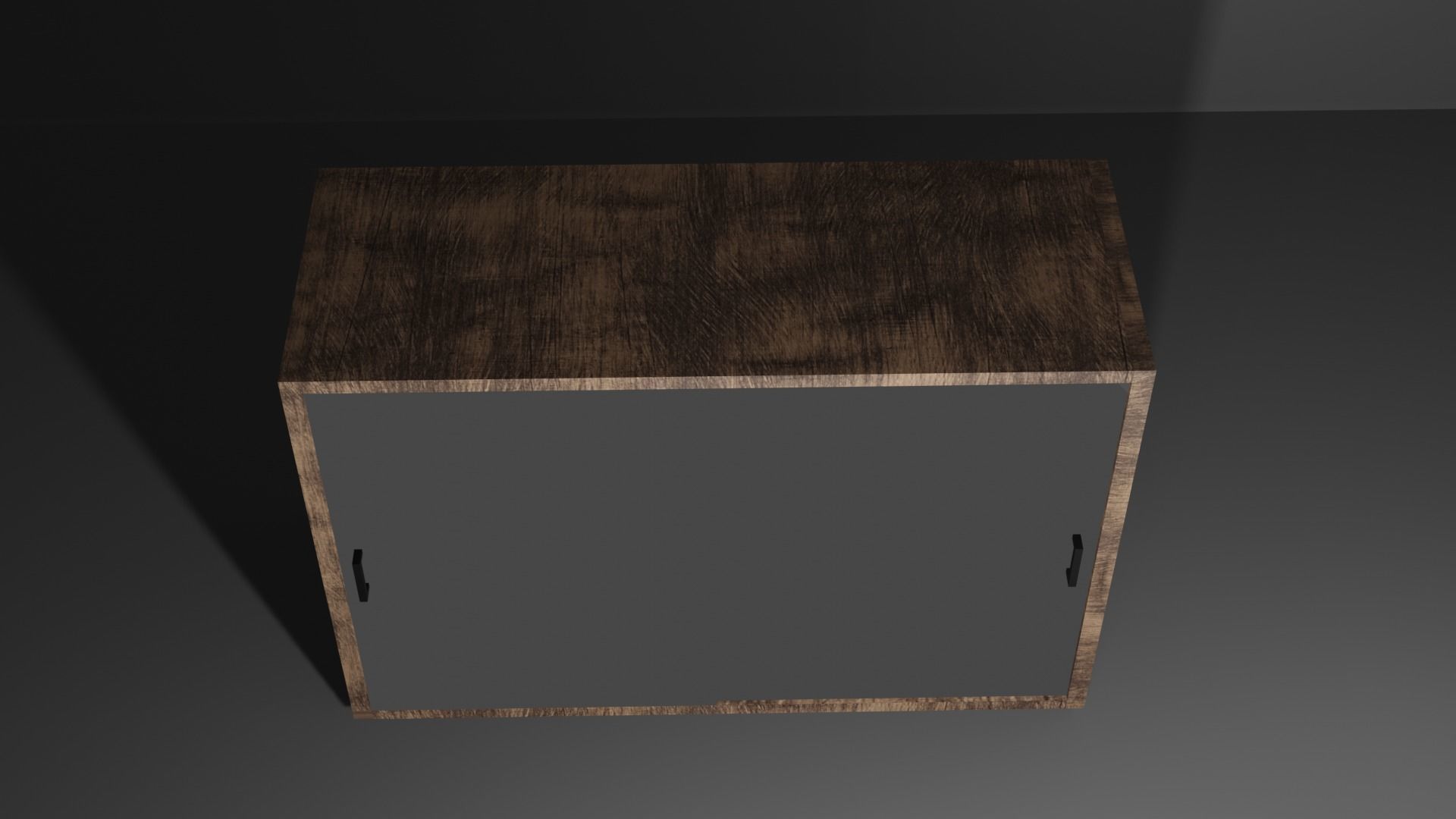 Ahsap cam kapakli dolap Free 3D model_6