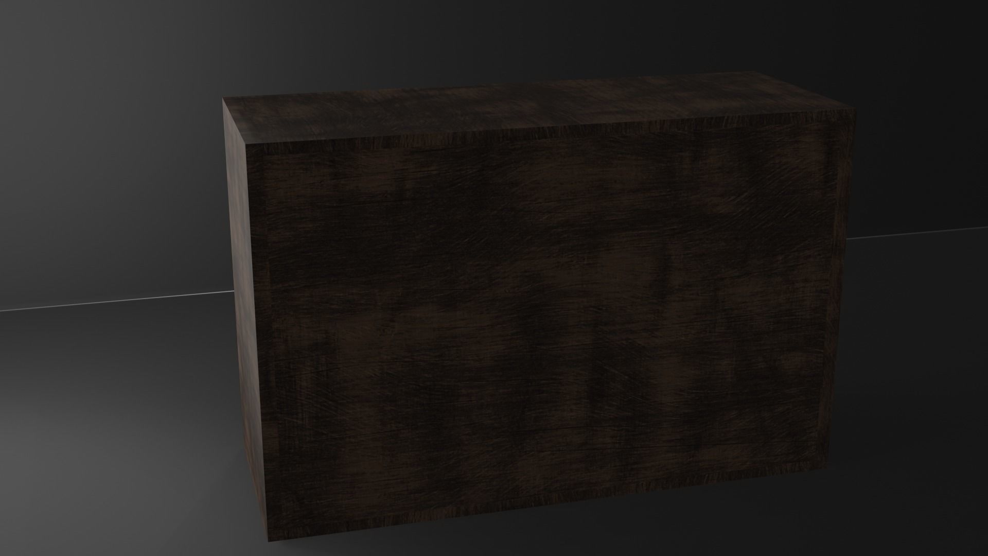 Ahsap cam kapakli dolap Free 3D model_9