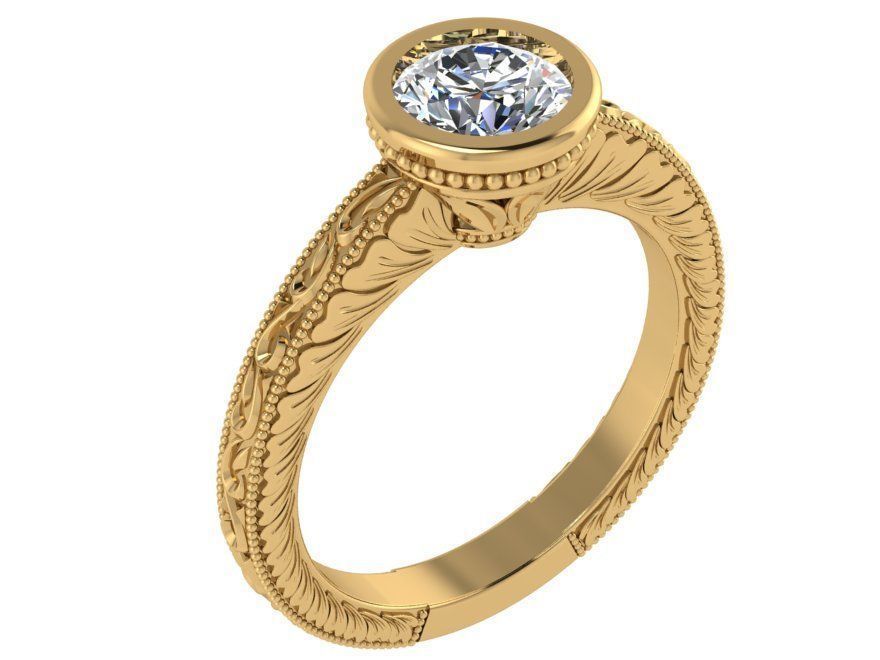 Oval Halo Design Ring 1744 3D Print Model 3D print model_1