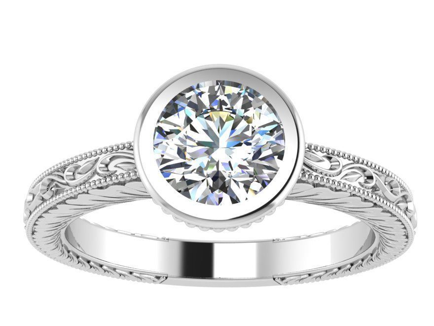 Oval Halo Design Ring 1744 3D Print Model 3D print model_2