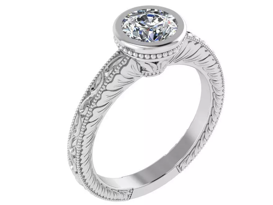 Oval Halo Design Ring 1744 3D Print Model 3D print model_0