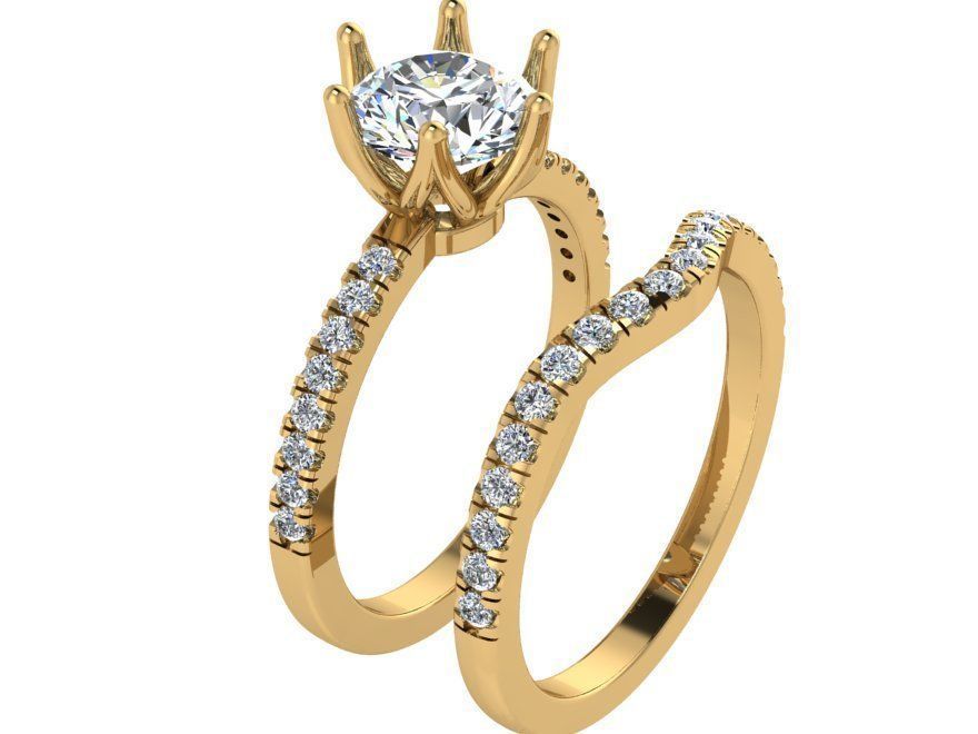 Oval halo Diamond ring with band 1747 3D print model 3D print model_1