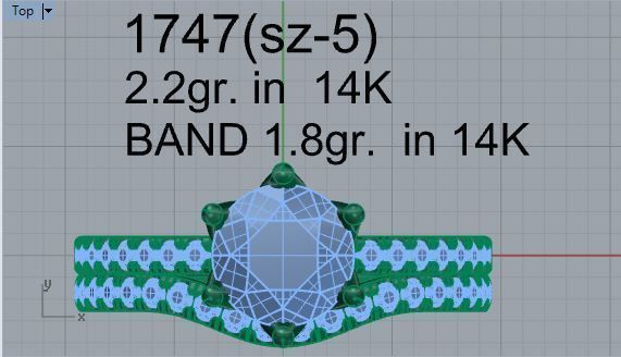 Oval halo Diamond ring with band 1747 3D print model 3D print model_4