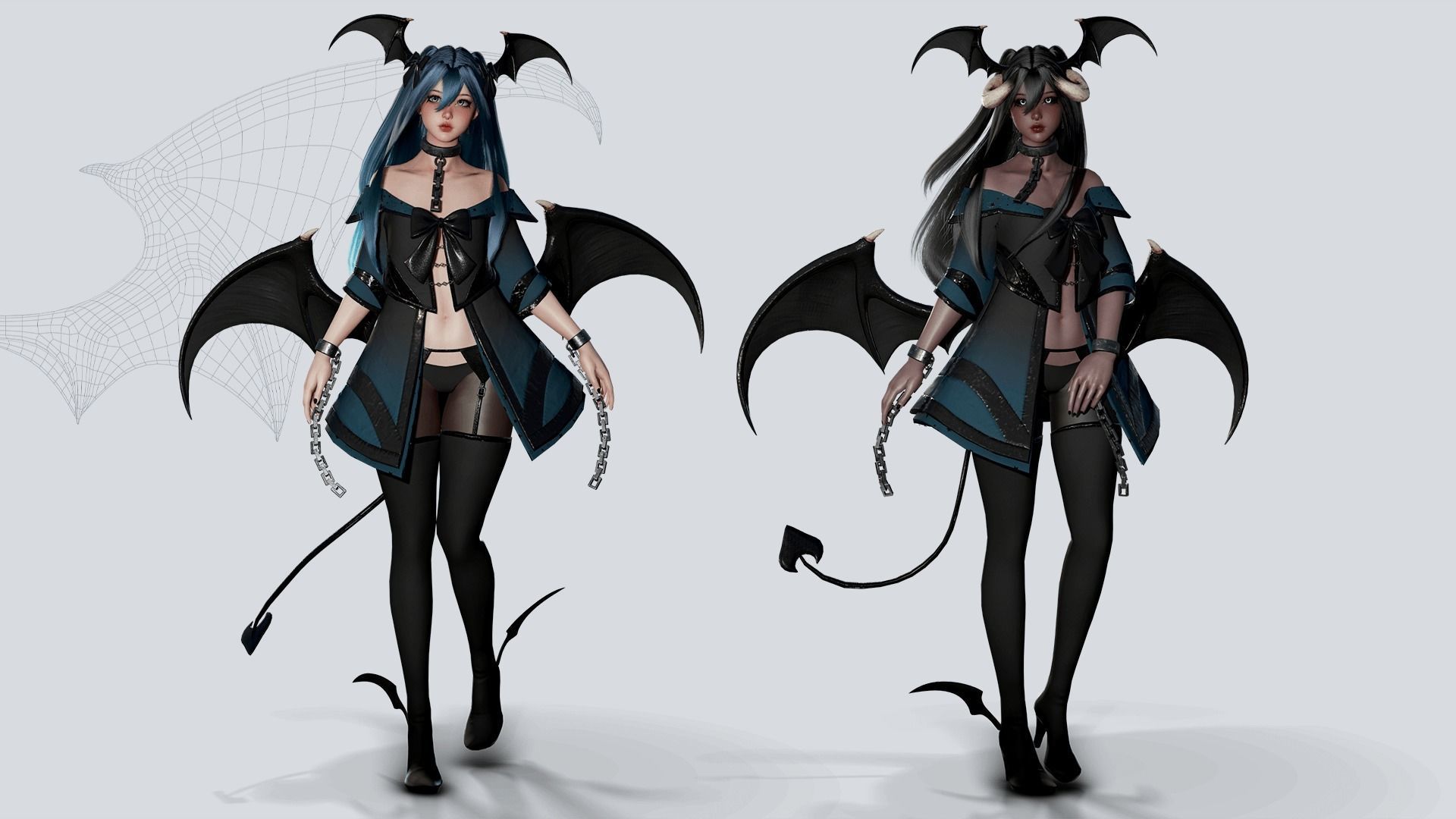 Succubus Lucia - Game Ready Low-poly 3D model_21