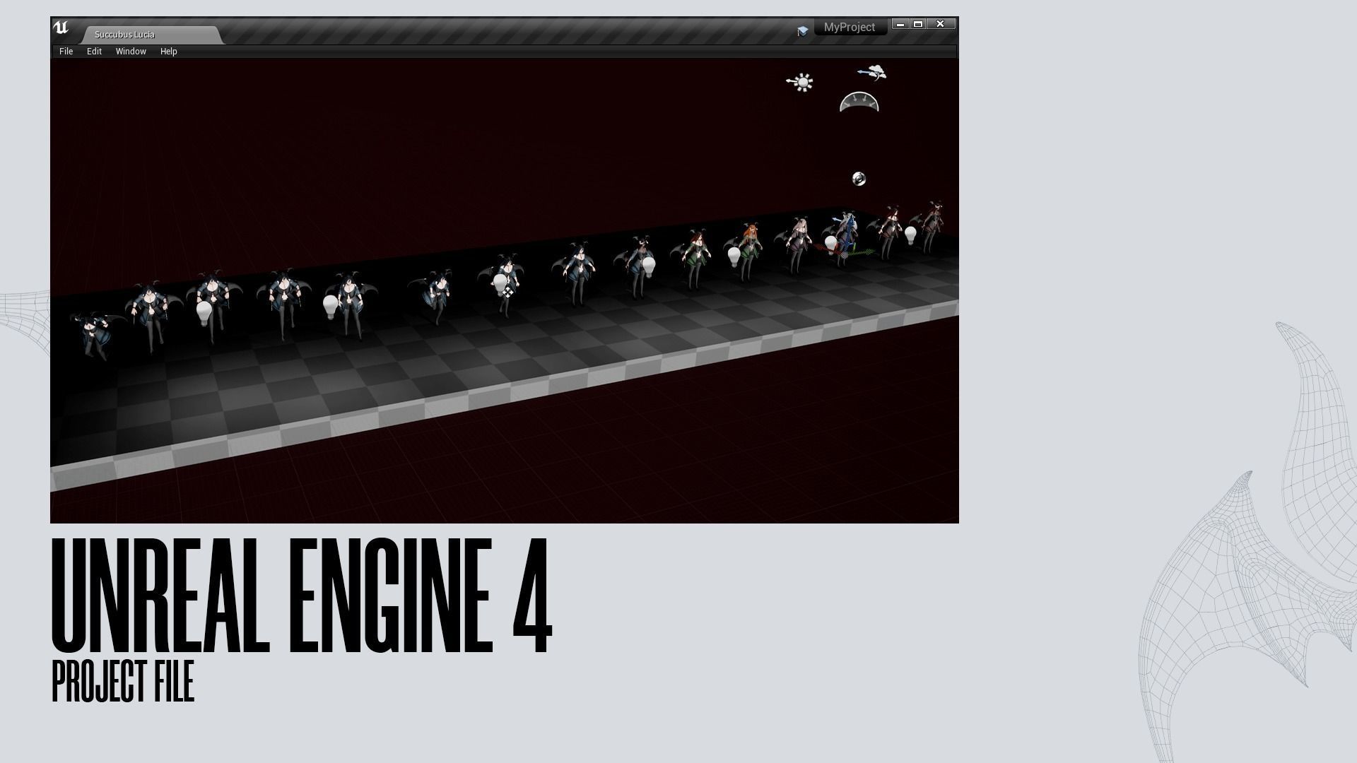 Succubus Lucia - Game Ready Low-poly 3D model_25