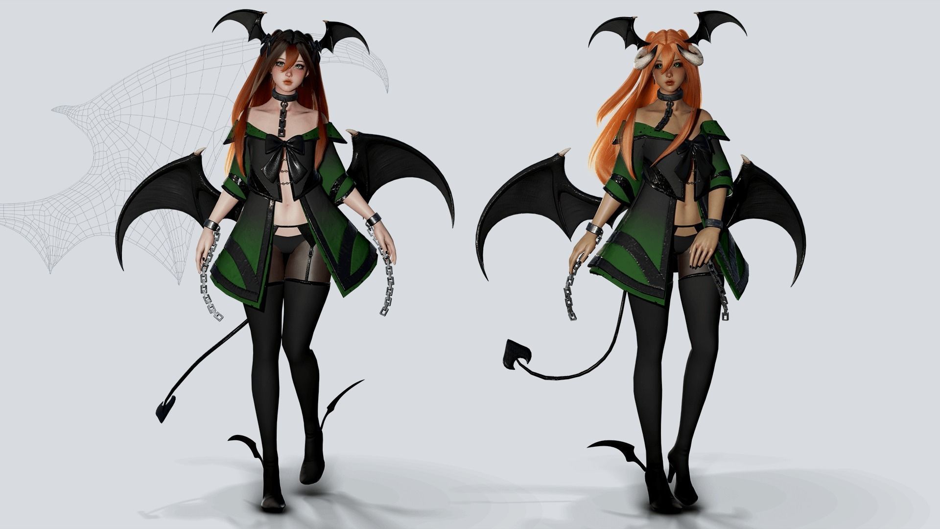 Succubus Lucia - Game Ready Low-poly 3D model_24