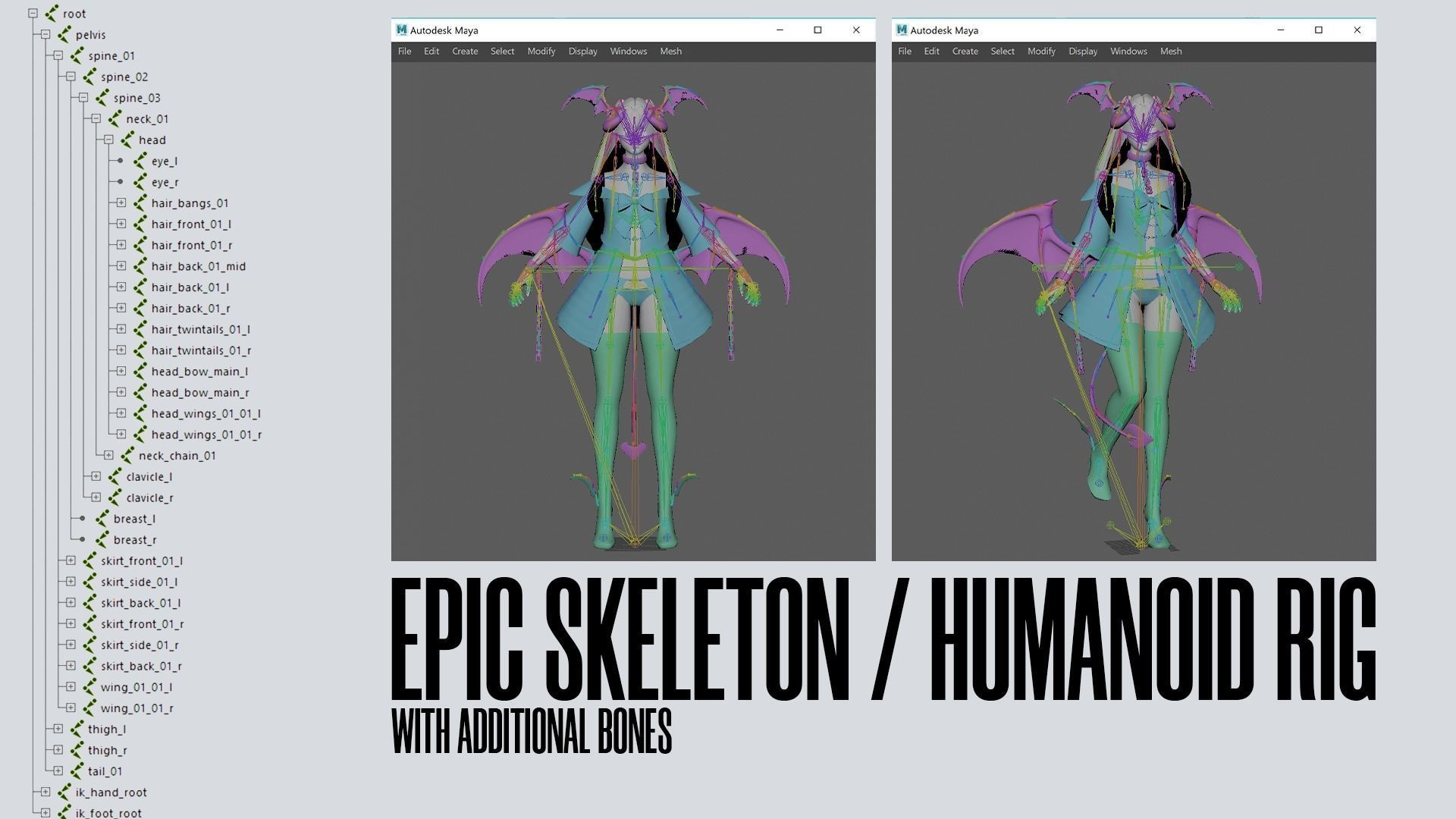 Succubus Lucia - Game Ready Low-poly 3D model_7