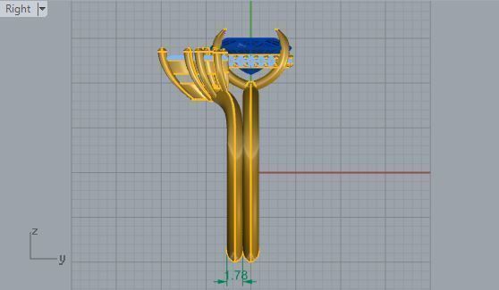 Oval Halo Ring With Band 1749 3D print model 3D print model_6