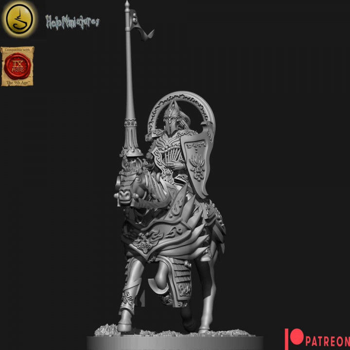 Highborn elves Highborn lancers rings optional 3D print model_9