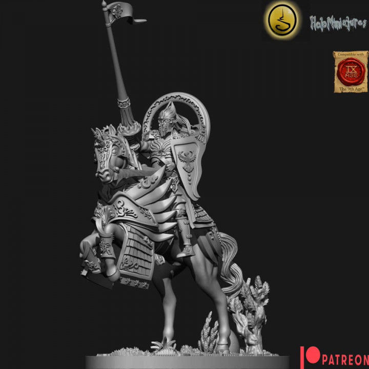 Highborn elves Highborn lancers rings optional 3D print model_6