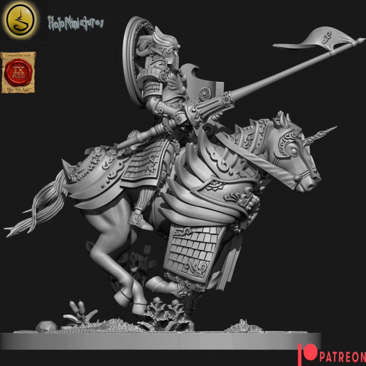 Highborn elves Highborn lancers rings optional 3D print model_2