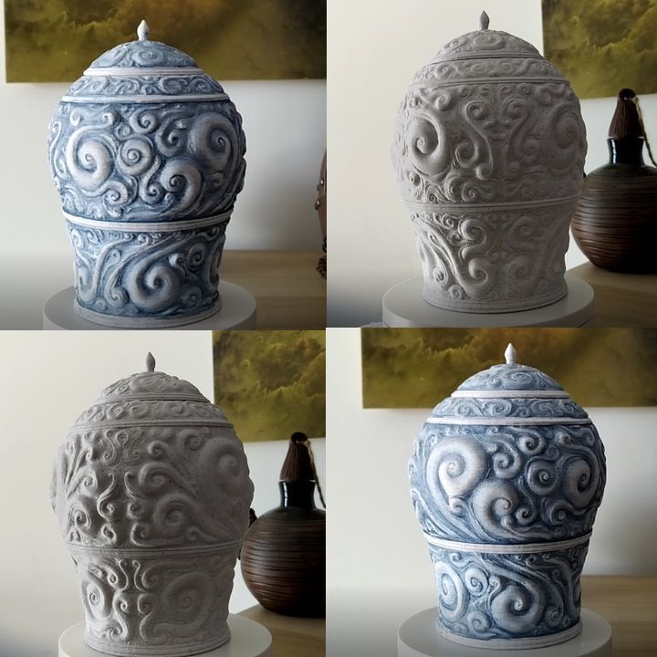 Wind jar and Wind flowerpot 3D print model_1
