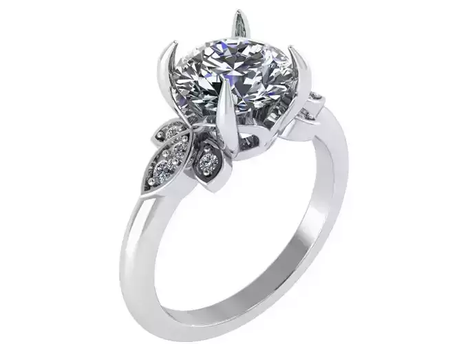 Large Leaf ring 1759 3D print model