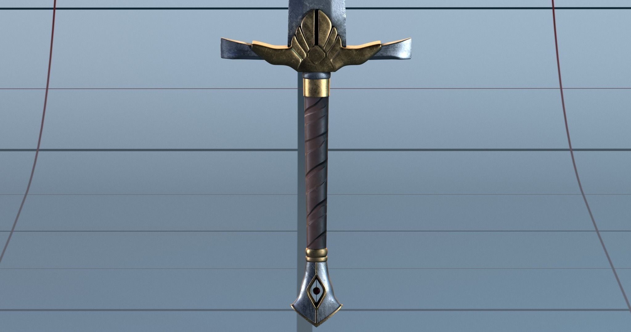 Sword PBR 3D model_2