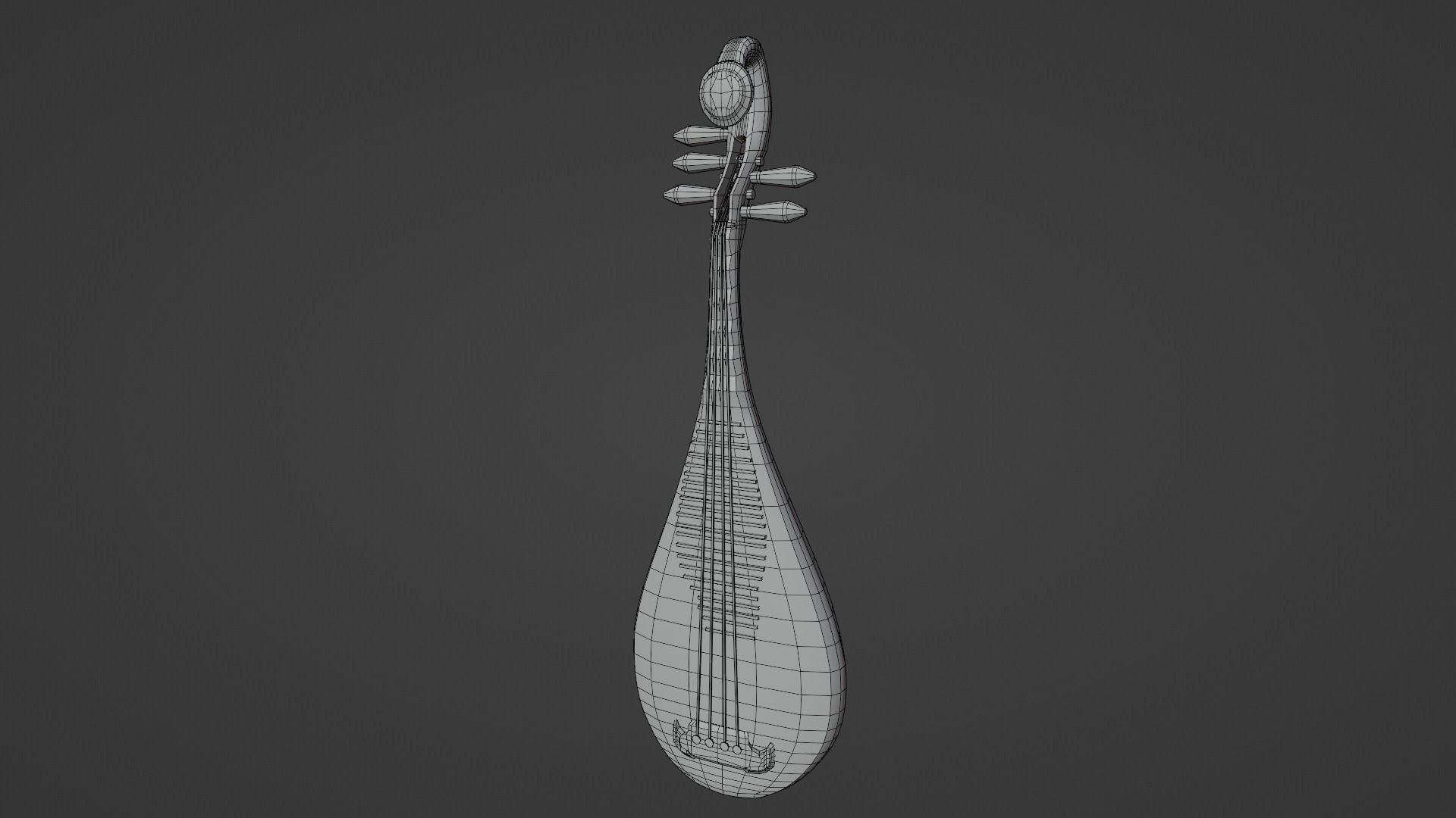 The Pipa Low-poly 3D model_14