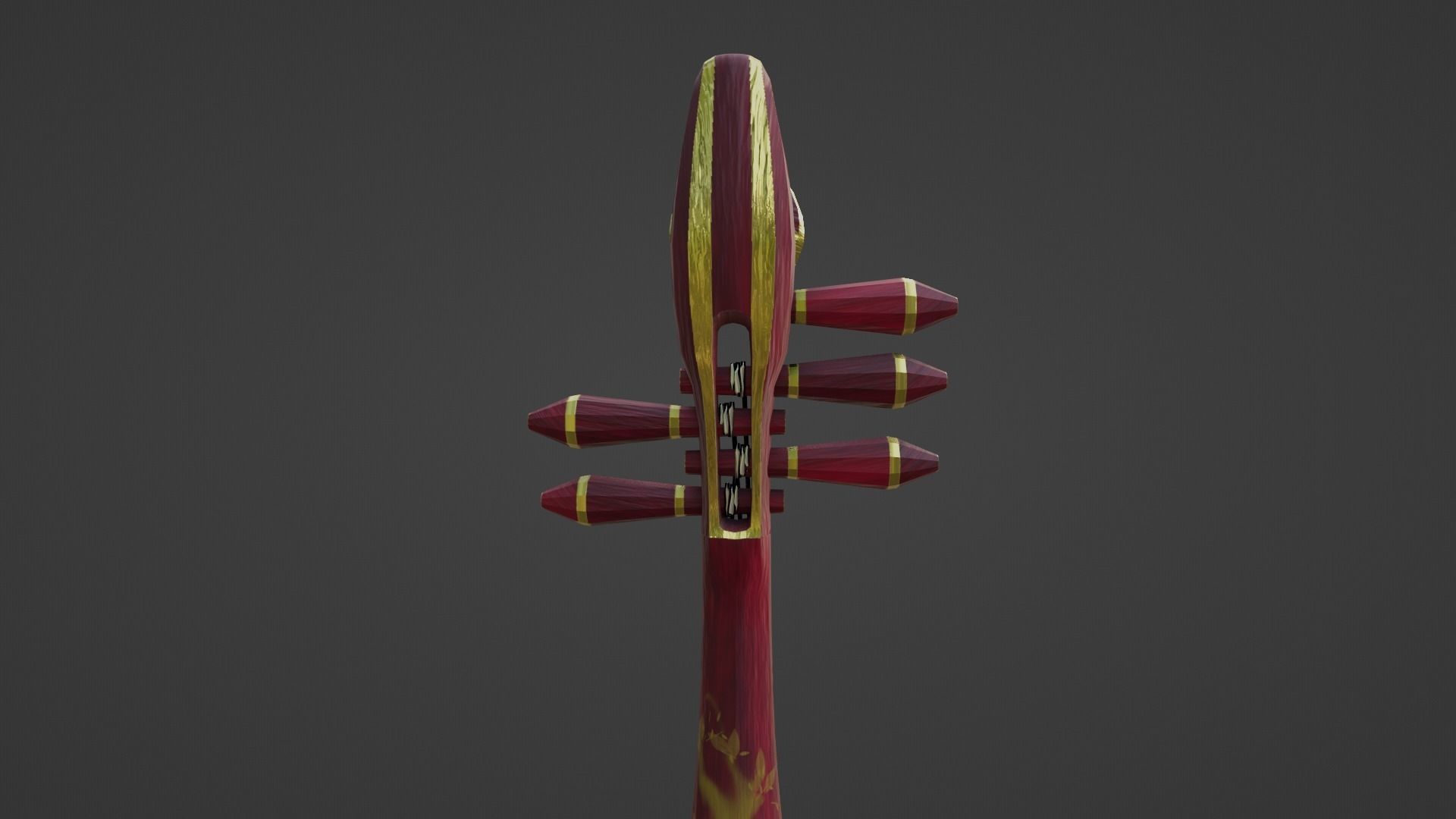 The Pipa Low-poly 3D model_10