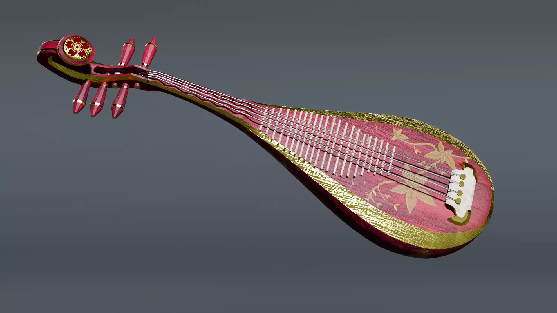 The Pipa Low-poly 3D model
