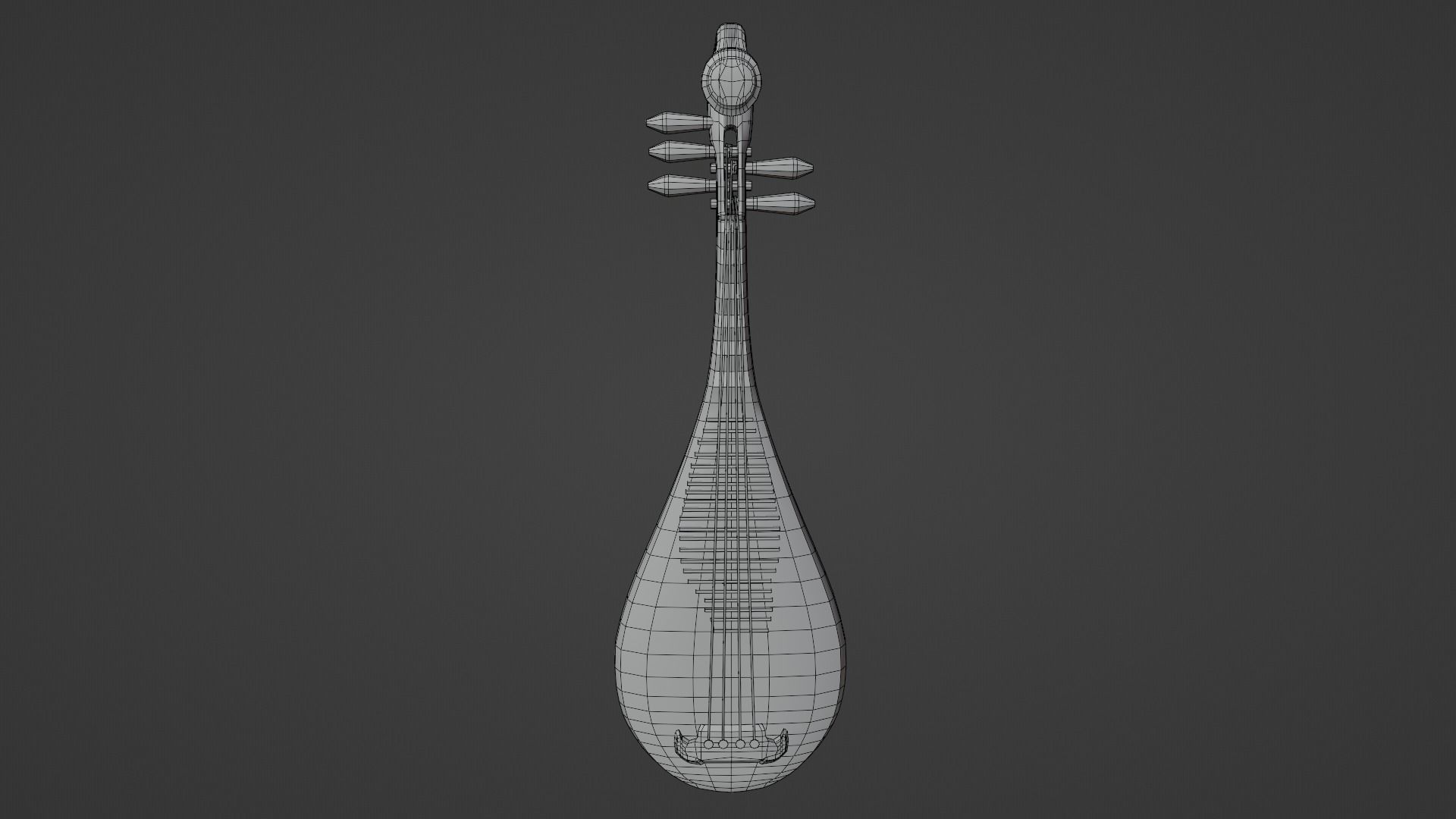 The Pipa Low-poly 3D model_16