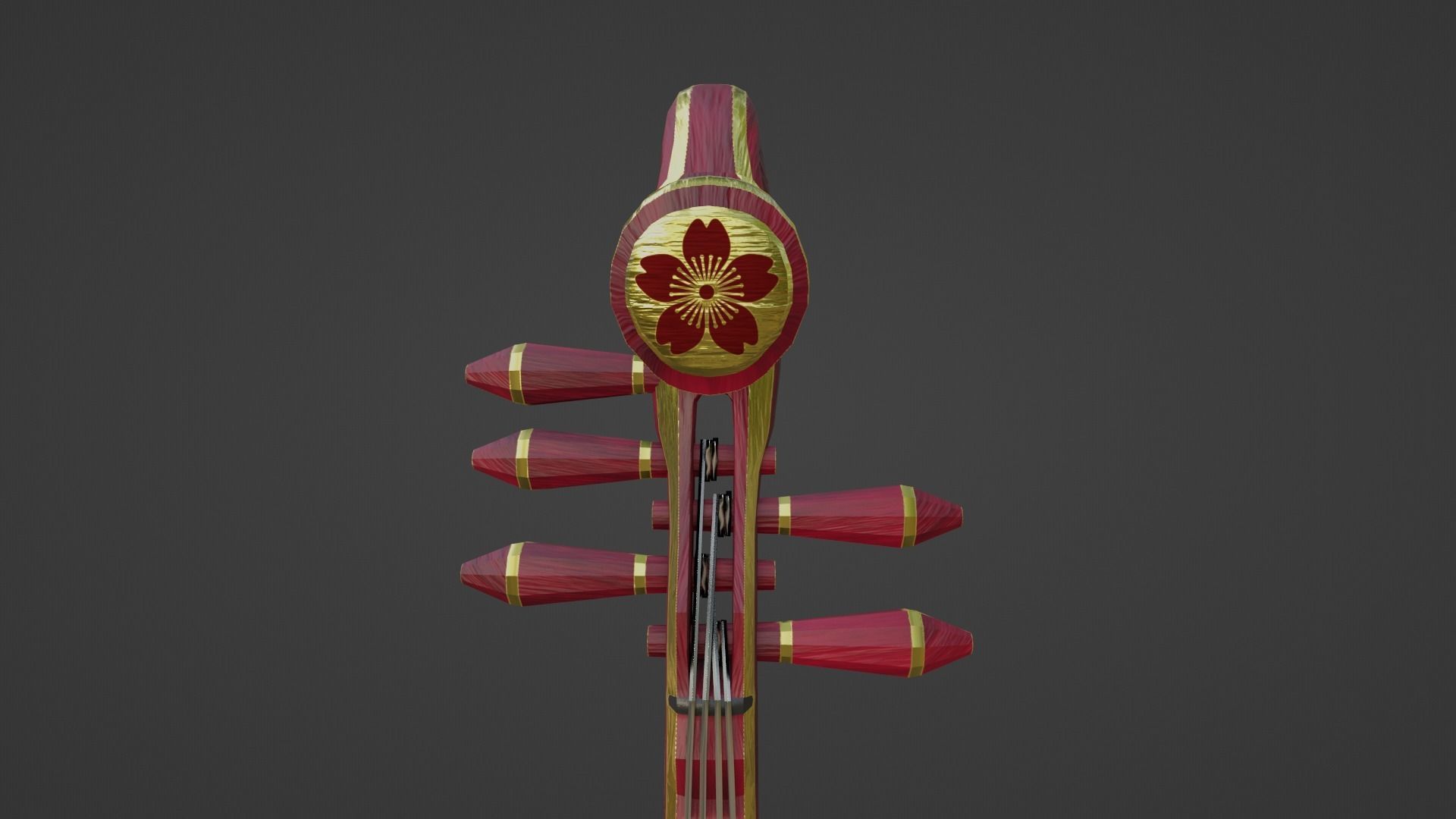The Pipa Low-poly 3D model_9