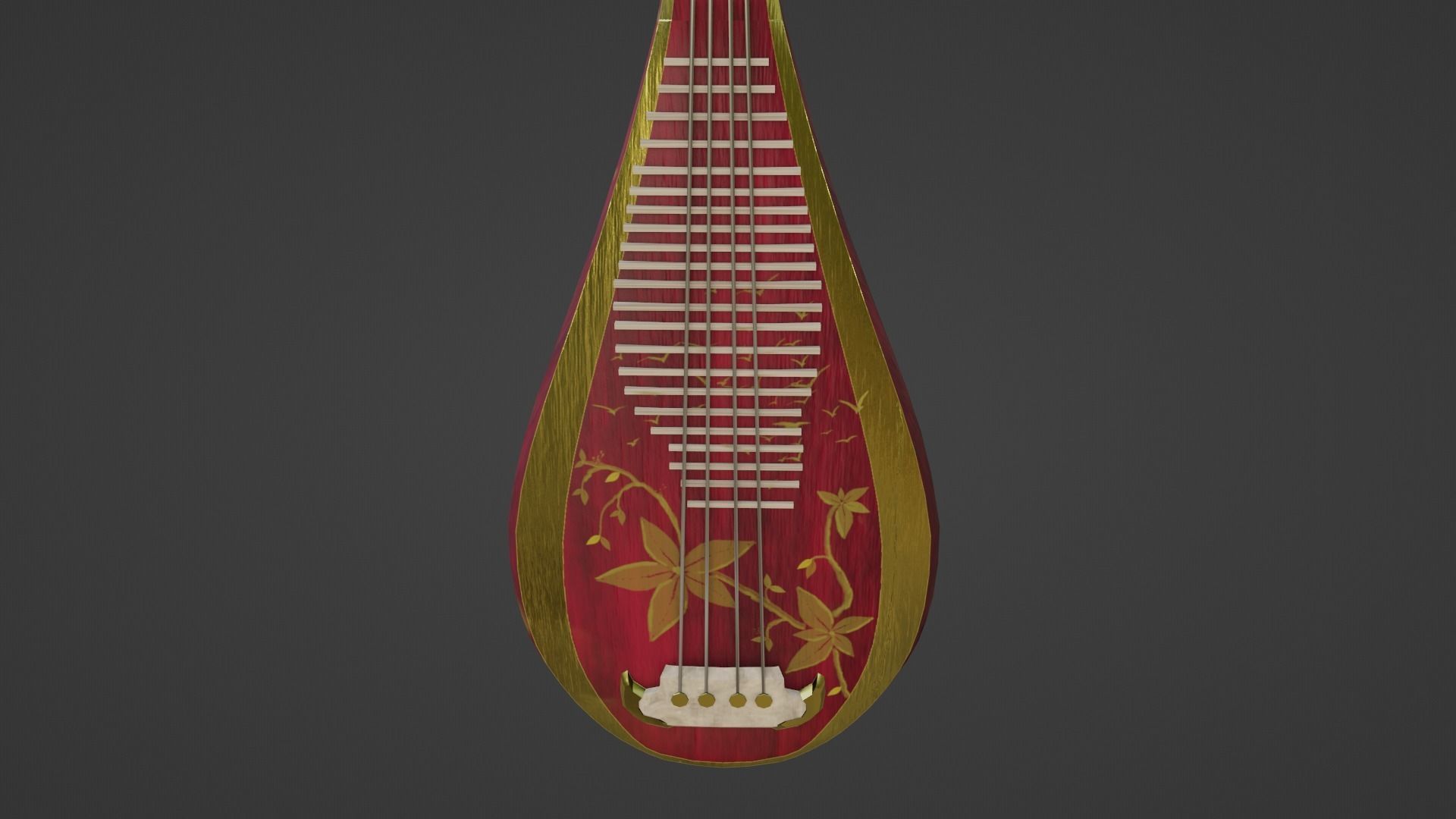 The Pipa Low-poly 3D model_12