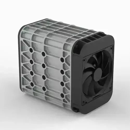 AERO SPACE HARD DRIVE ENCLOSURE - HDD - 4 DRIVE 3D print model