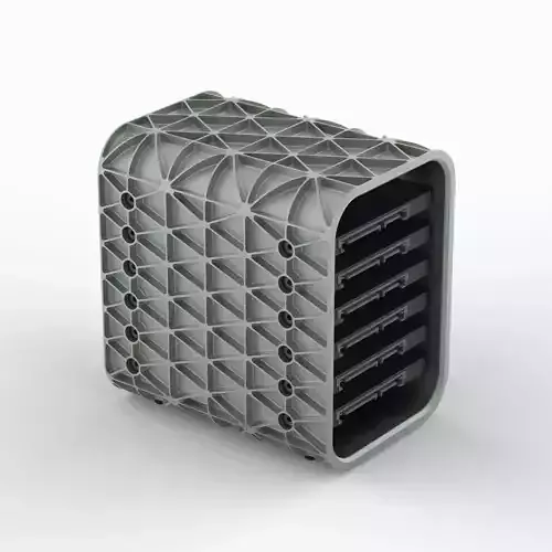 AERO SPACE HARD DRIVE ENCLOSURE - SSD - 6 DRIVE - LIGHTWEIGHT 3D print model