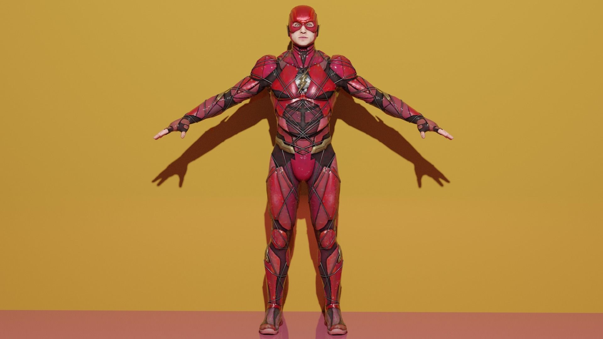 The Flash in suit 3D model_1