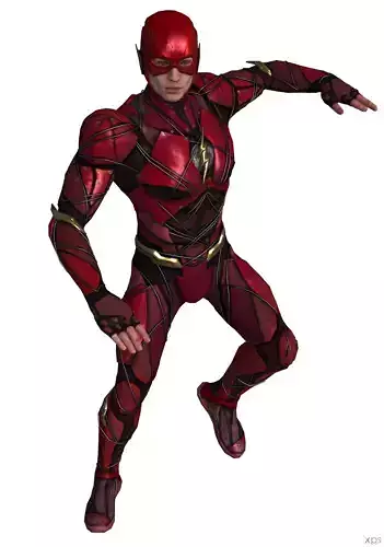 The Flash in suit 3D model