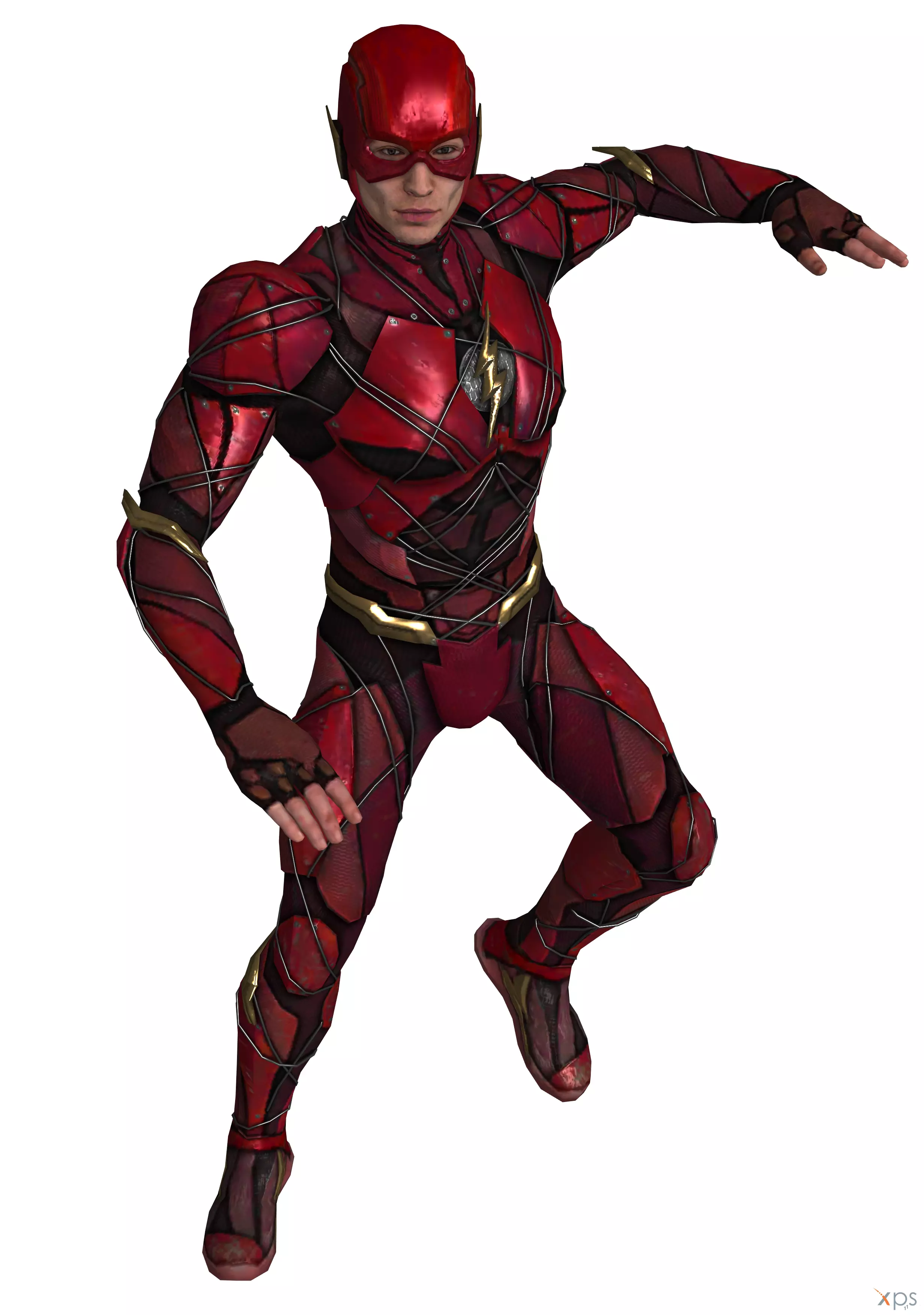 The Flash in suit 3D model_0