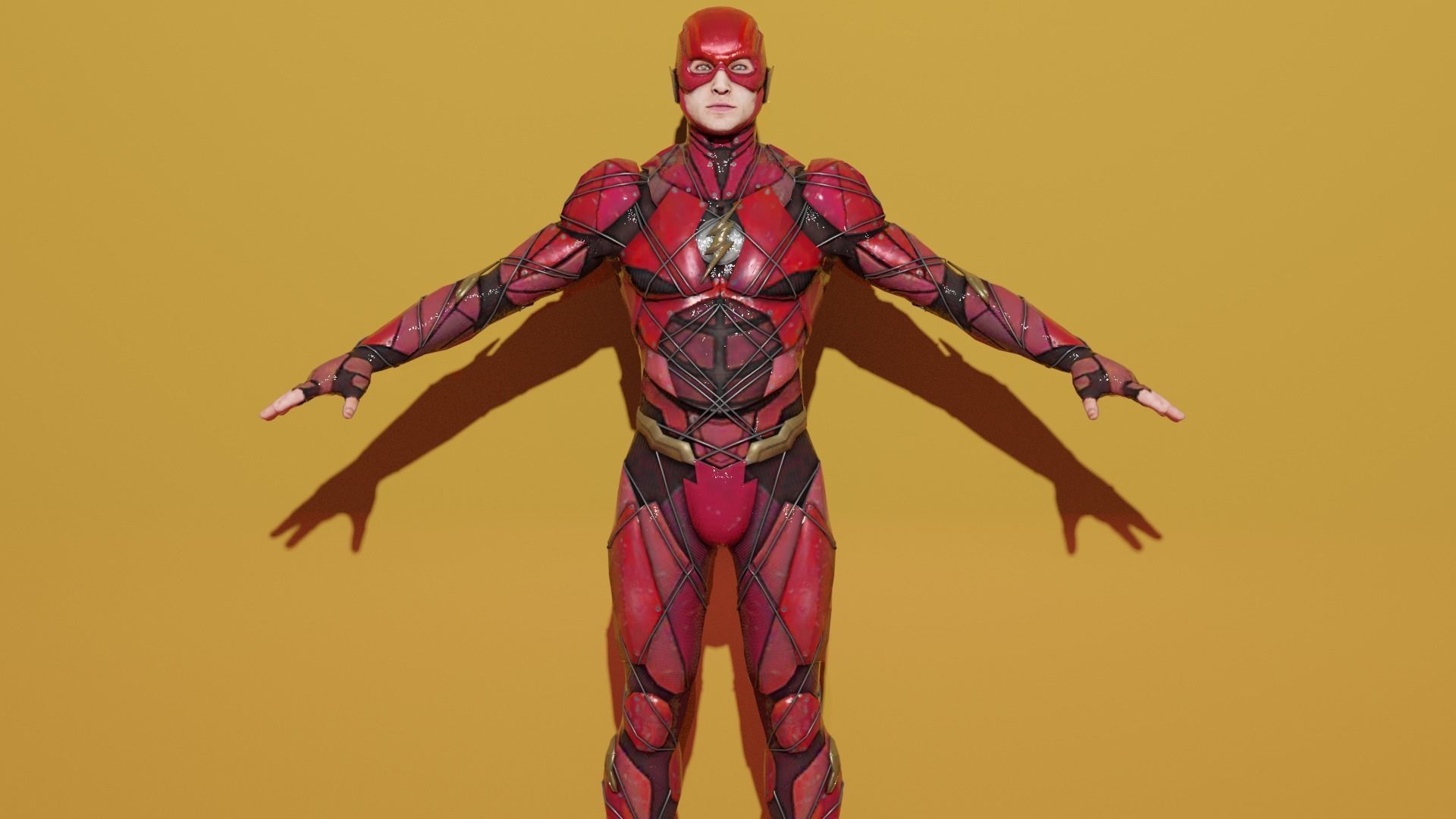 The Flash in suit 3D model_2