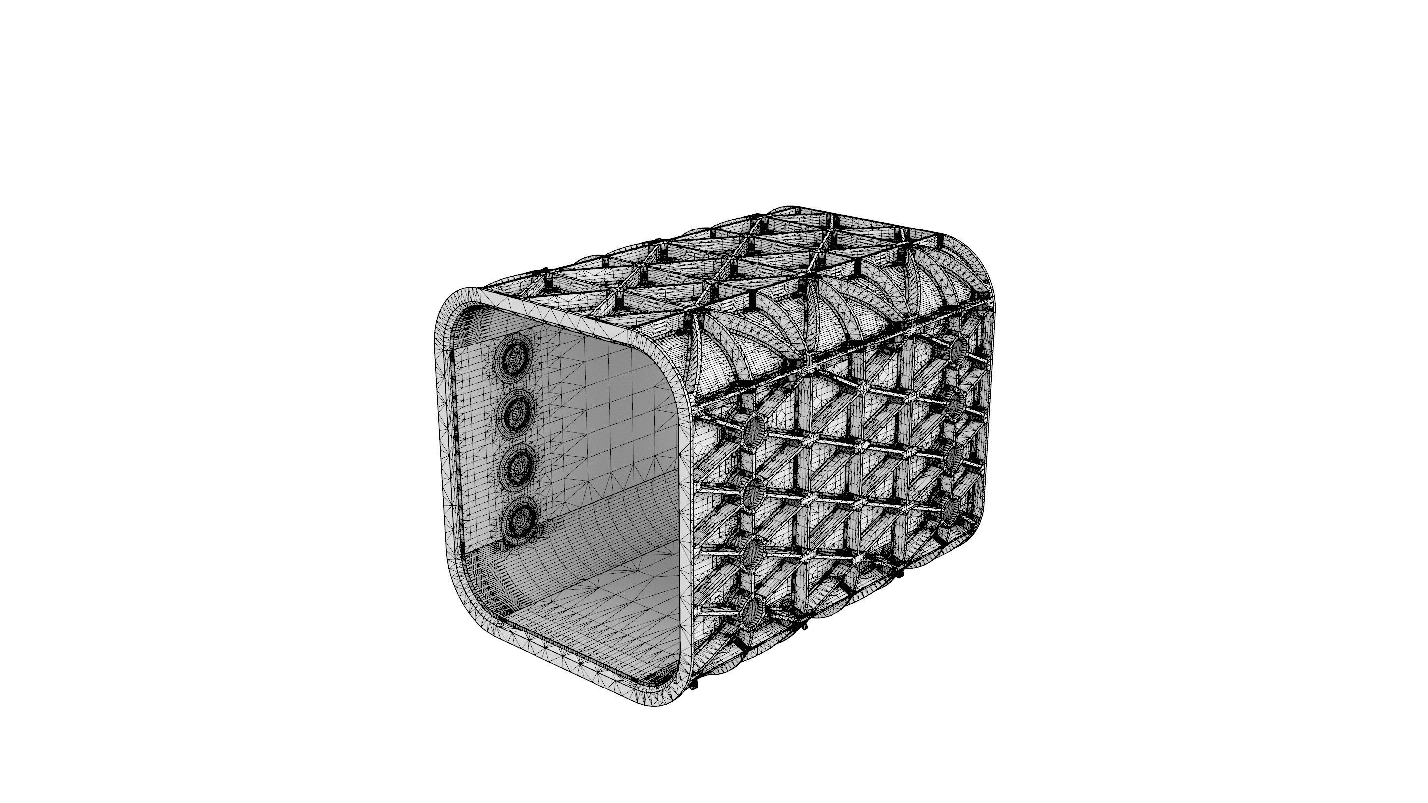 AERO SPACE HARD DRIVE ENCLOSURE - SSD - 4 DRIVE - LIGHTWEIGHT 3D print model_9