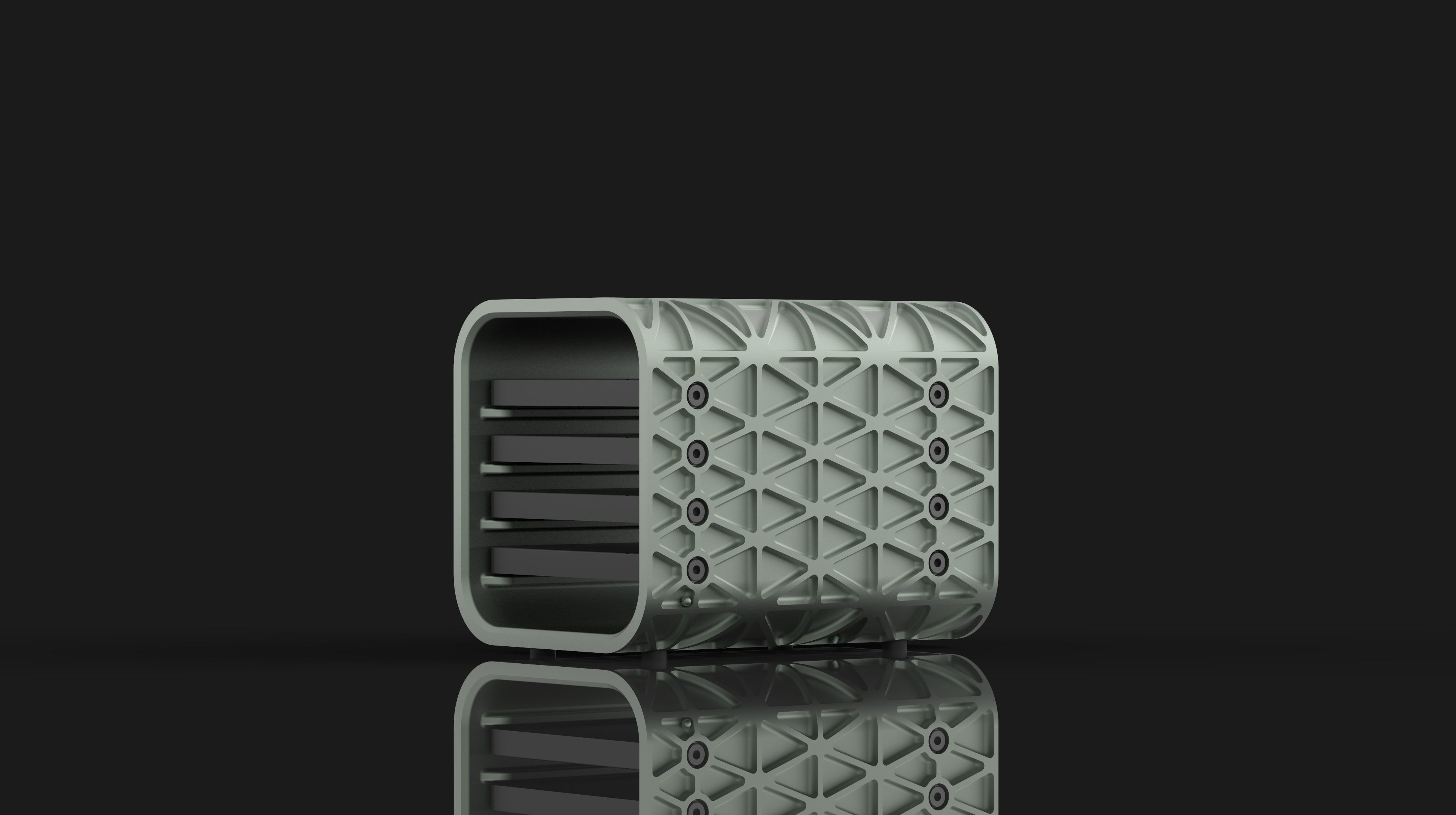 AERO SPACE HARD DRIVE ENCLOSURE - SSD - 4 DRIVE 3D print model_4