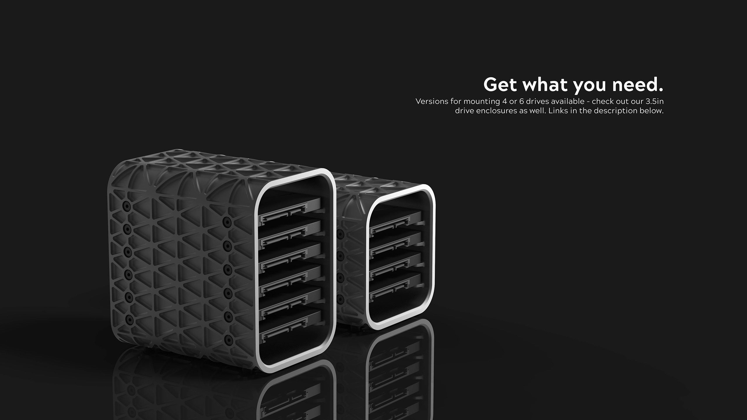 AERO SPACE HARD DRIVE ENCLOSURE - SSD - 4 DRIVE 3D print model_7