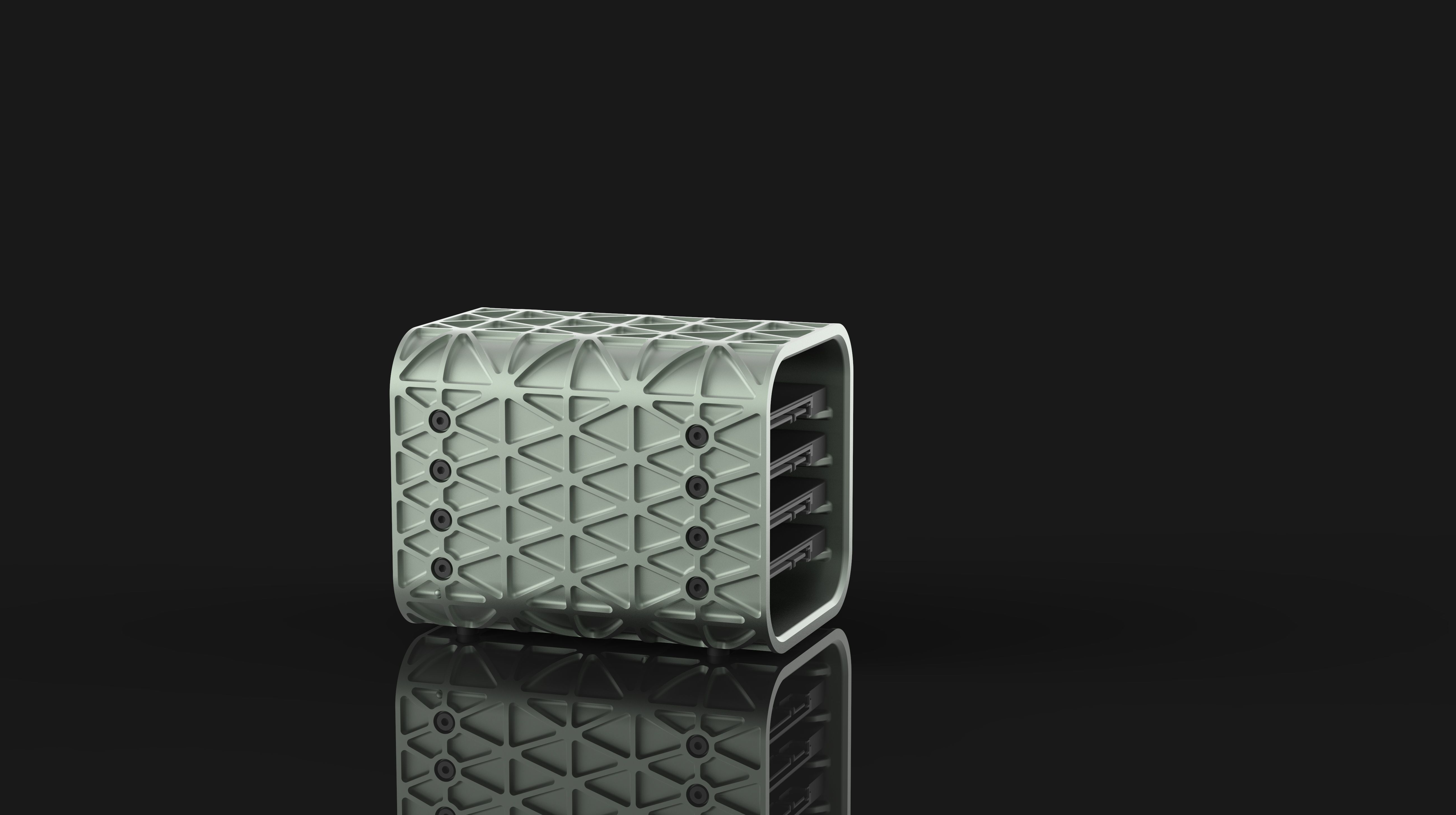 AERO SPACE HARD DRIVE ENCLOSURES - SSD - HDD - 4 OR 6 DRIVE 3D print model_20