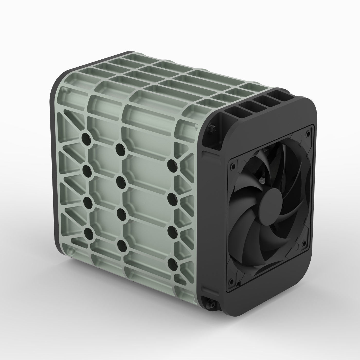 AERO SPACE HARD DRIVE ENCLOSURES - SSD - HDD - 4 OR 6 DRIVE 3D print model_5