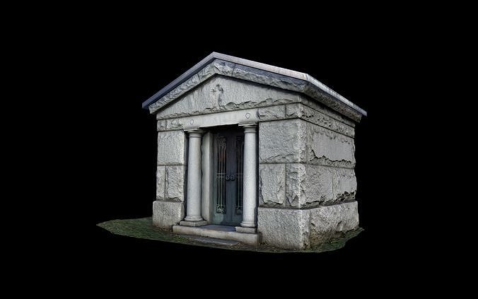 Mausoleum crypt graveyard scan PBR 3D model