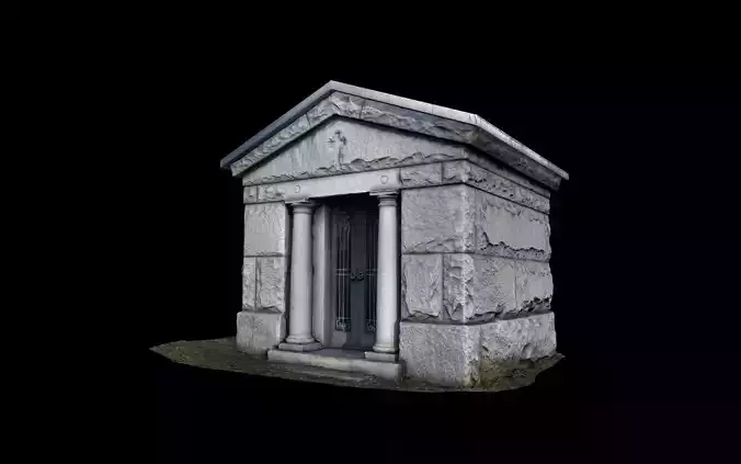 Mausoleum crypt graveyard scan PBR 3D model