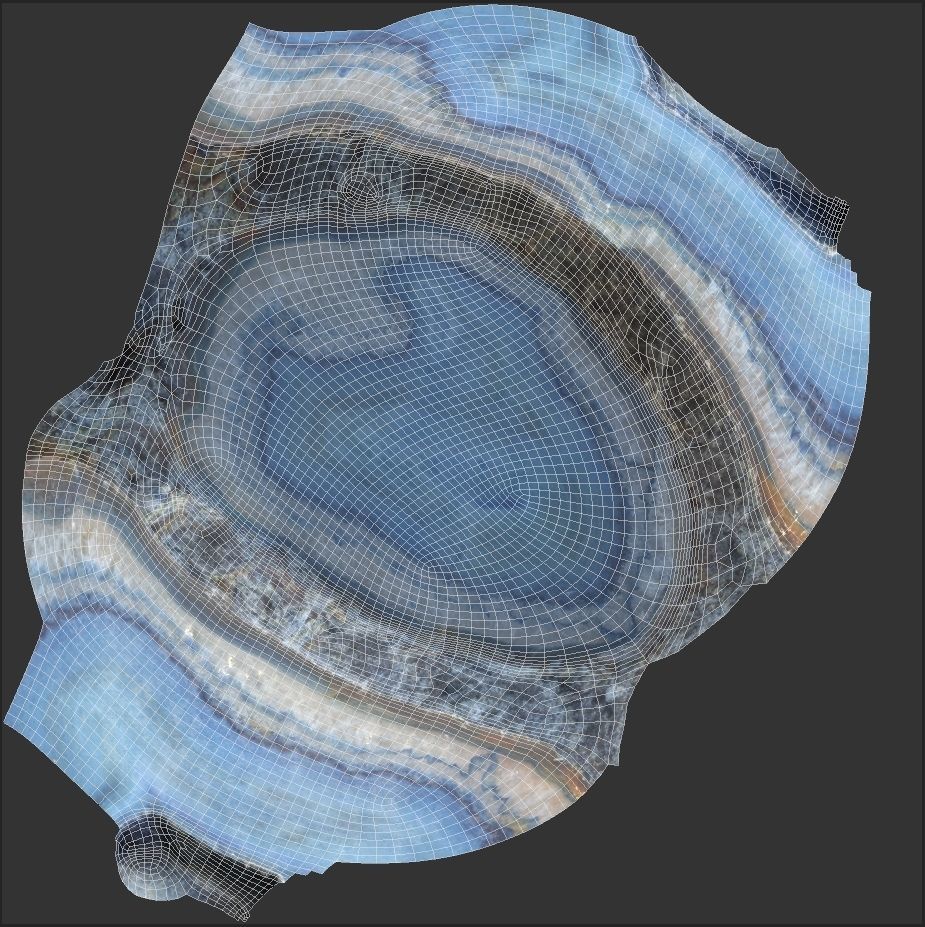 Agate gemstone Low-poly 3D model_7