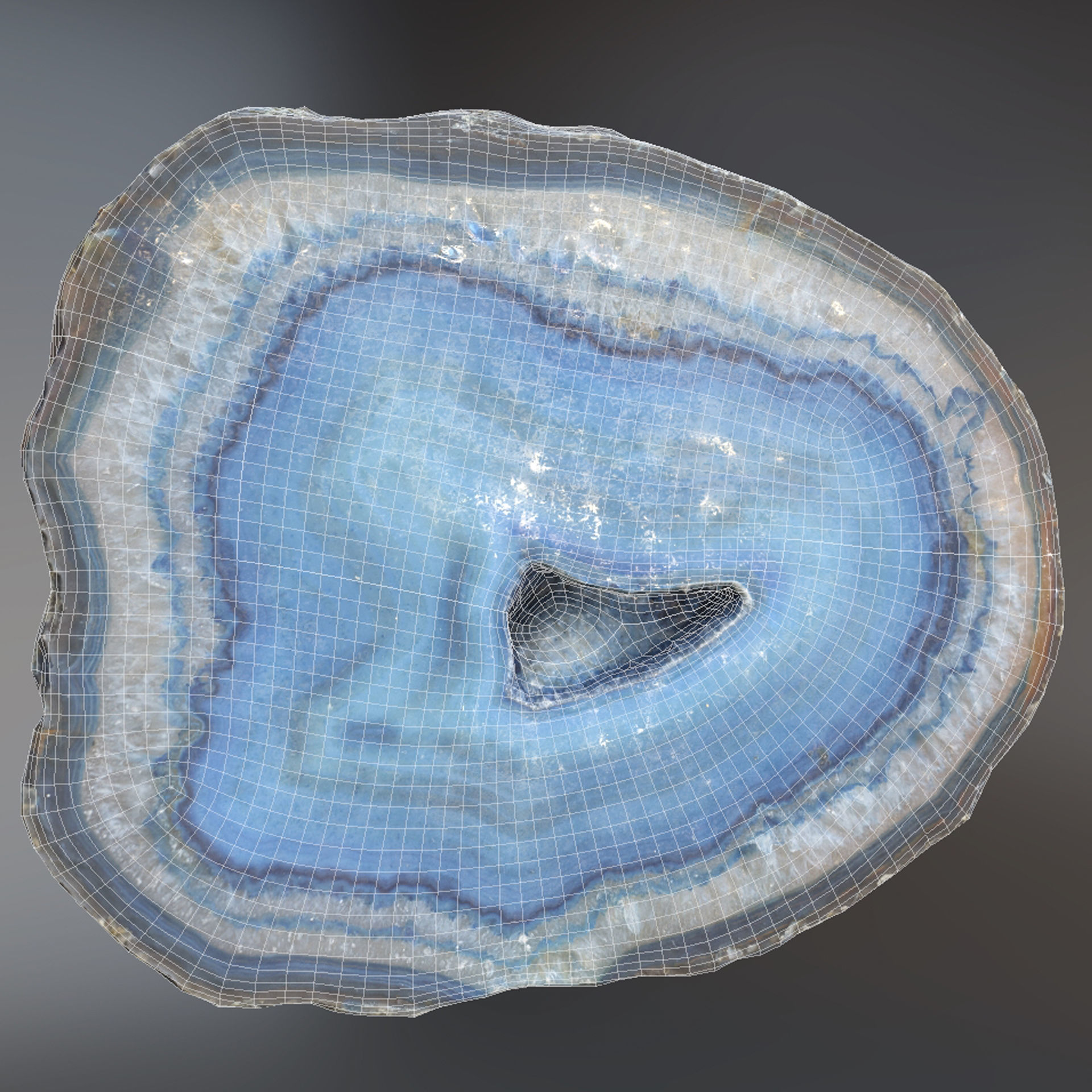 Agate gemstone Low-poly 3D model_8