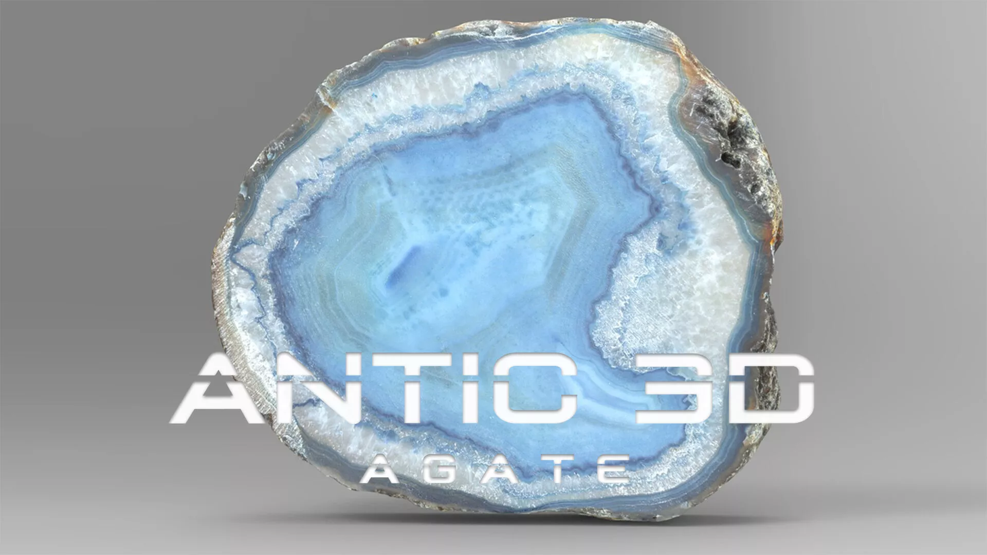 Agate gemstone Low-poly 3D model