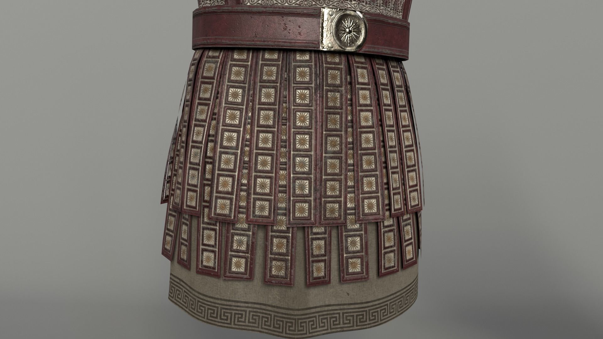 Macedonian Pezhetarios - Greek Armor  Low-poly 3D model_11