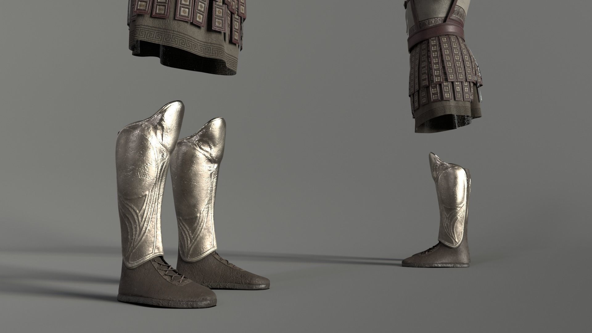 Macedonian Pezhetarios - Greek Armor  Low-poly 3D model_5