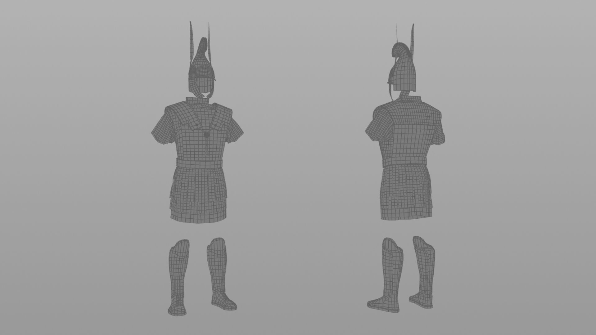 Macedonian Pezhetarios - Greek Armor  Low-poly 3D model_18
