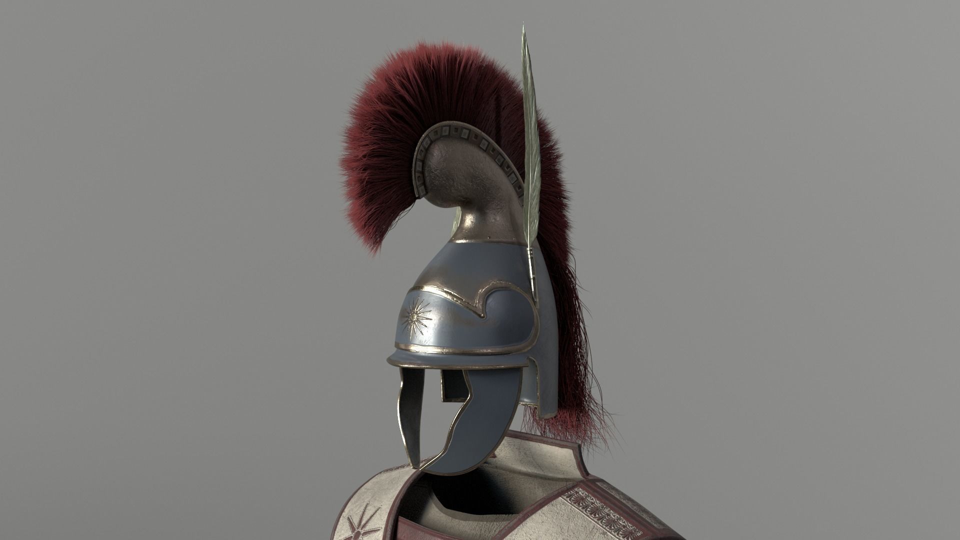 Macedonian Pezhetarios - Greek Armor  Low-poly 3D model_7