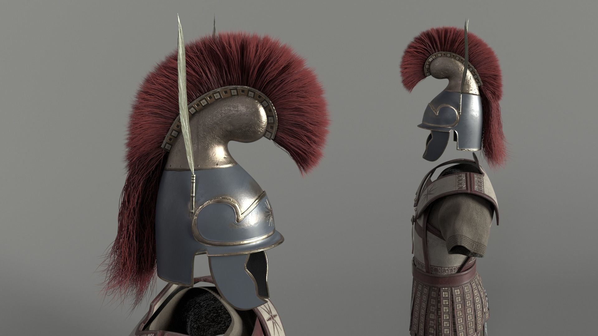 Macedonian Pezhetarios - Greek Armor  Low-poly 3D model_10