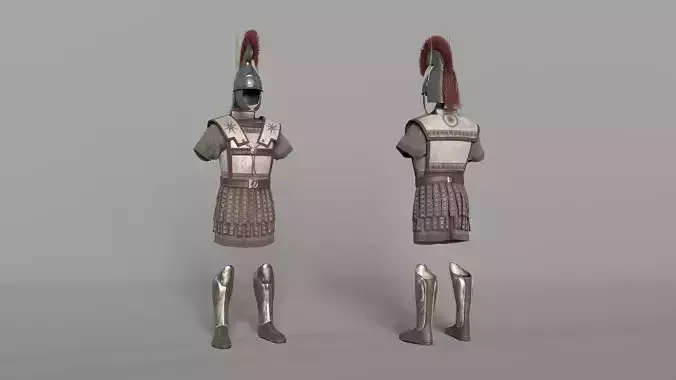  Macedonian Pezhetarios - Greek Armor  Low-poly 3D model